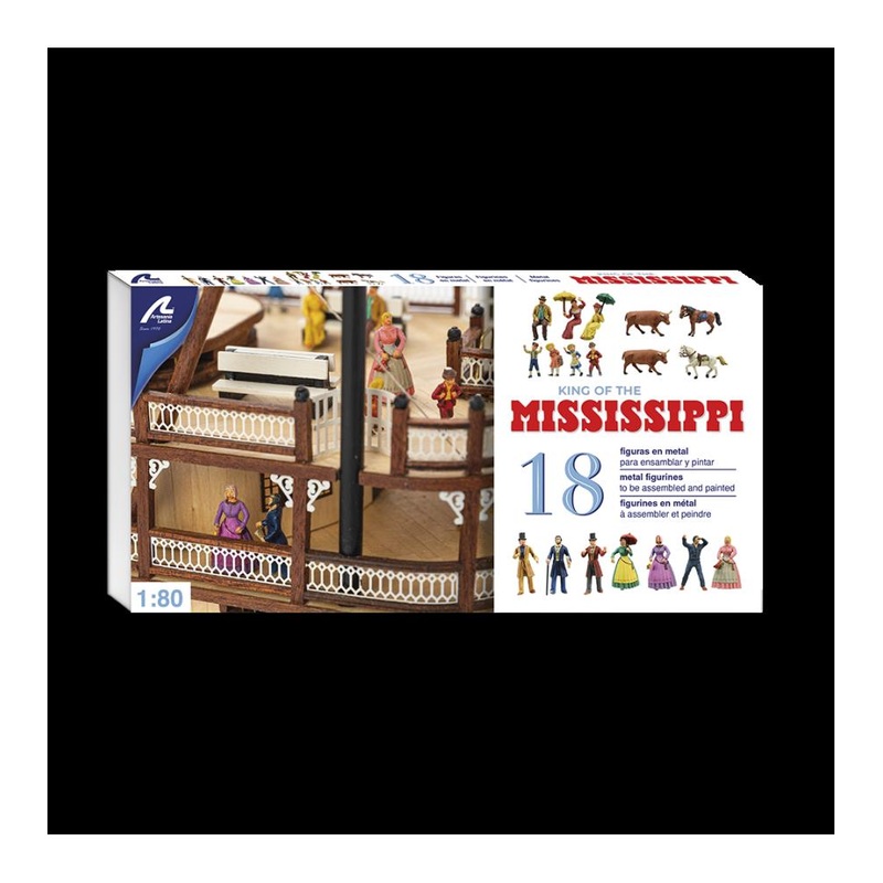 Artesania Latina 20515F Metal Figurines & Animals X18 Mississippi 1:80 Figures