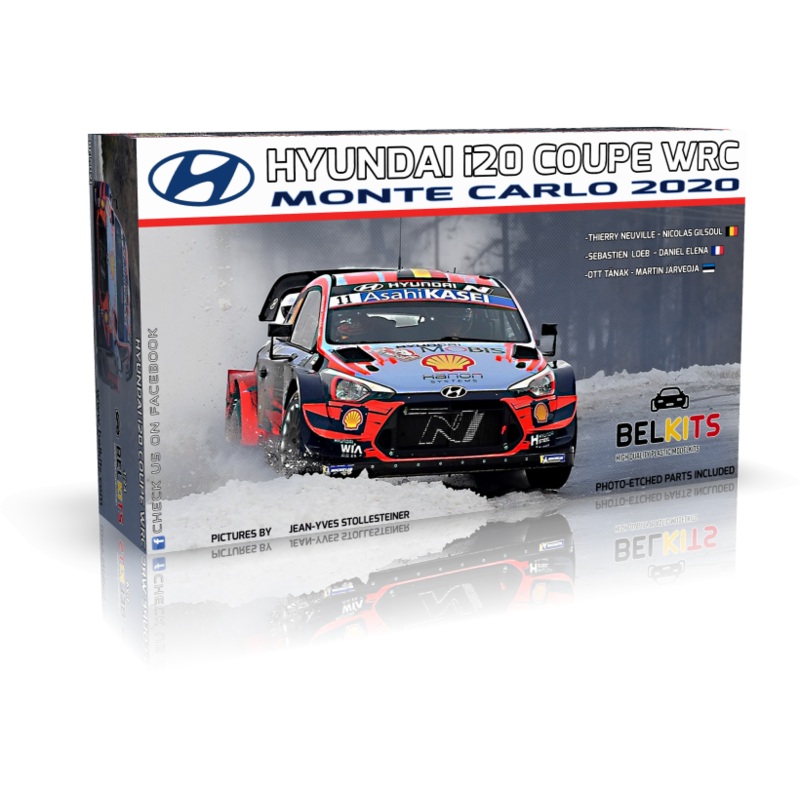 Belkits 1/24 HYUNDAI i20 COUPE WRC MONTE CARLO Seabastien Loeb’s WRC rally car