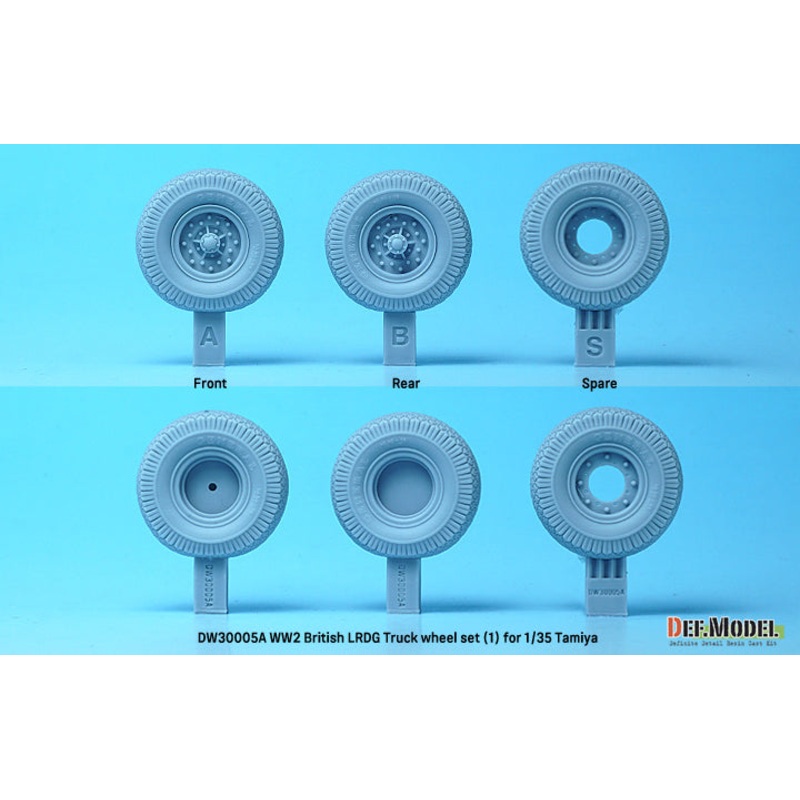 DEF Models 1/35 British L.R.D.G. Chevrolet Truck Sagged wheel set (1)
