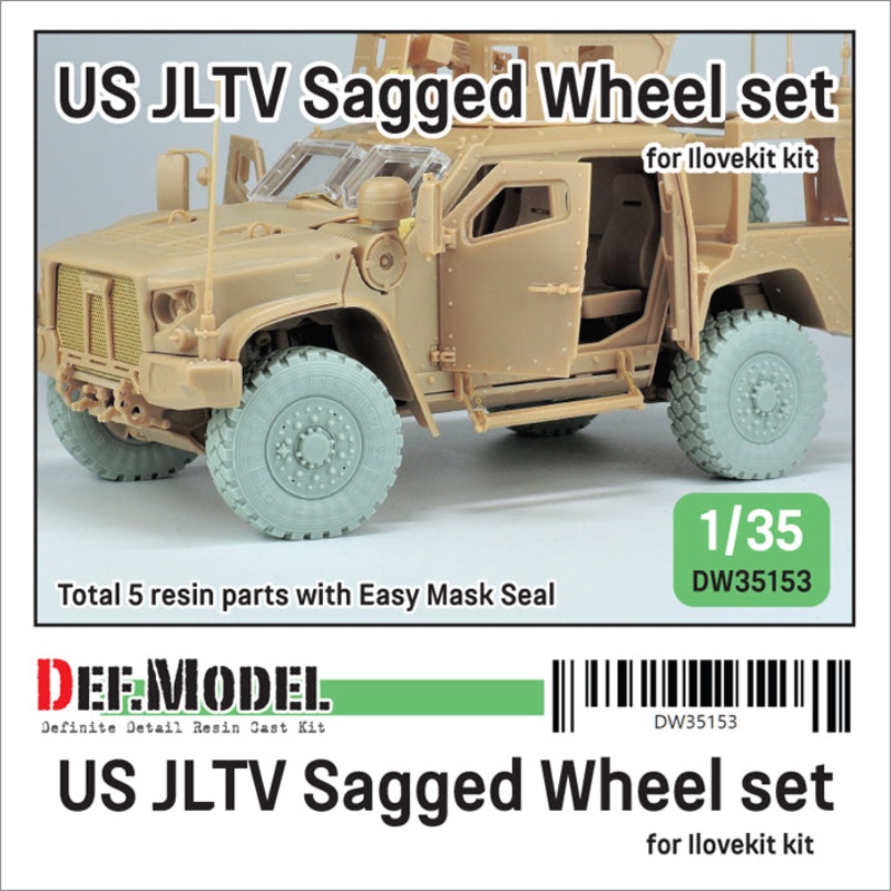 DEF models  1/35 US JLTV Sagged wheel set ( for ILK 1/35)