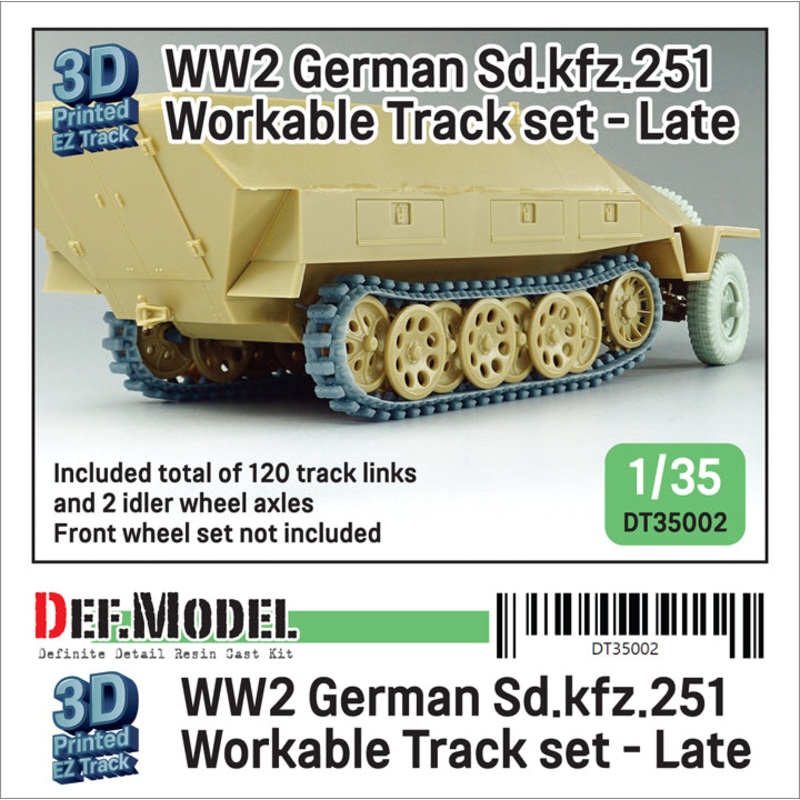 DEF models  1/35 WW2 Sd.kfz.251 Workable Track set – Late type (for 1/35 sd.kfz.251 kit)