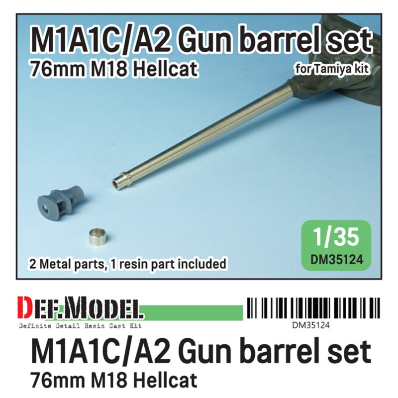DEF Models WWII US M18 TD M1A1C&A2 gun barrel (for Tamiya kit)