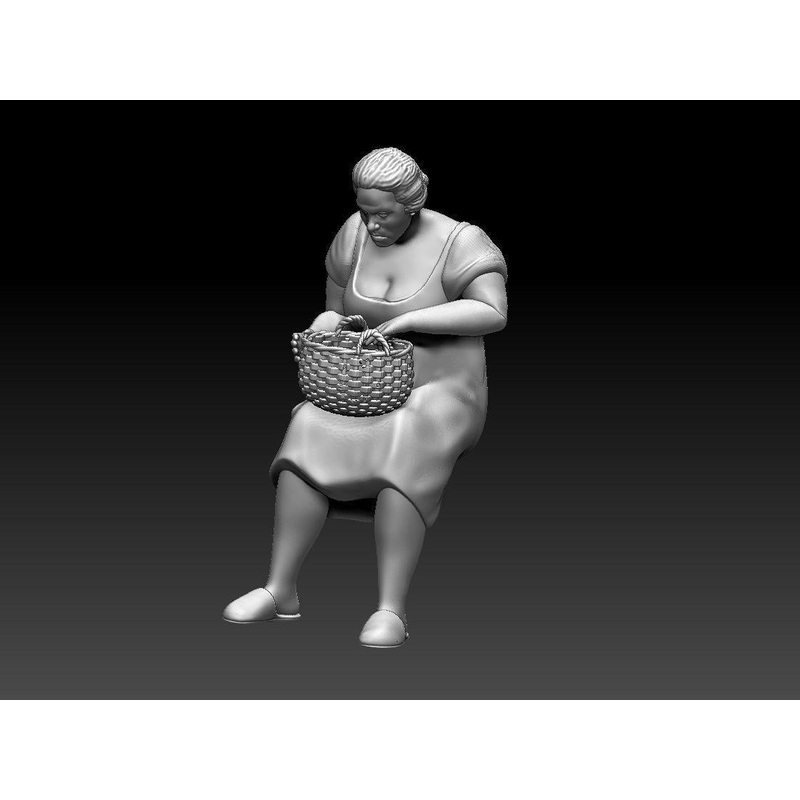 Homefront 1/35 scale 1940’s era female civilian seated with basket