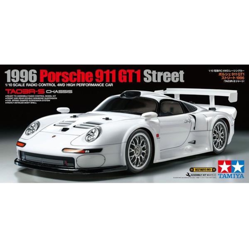 Tamiya R/C 1/10 scale PORSCHE 911 GT1 STREET(TA03R-S)1996