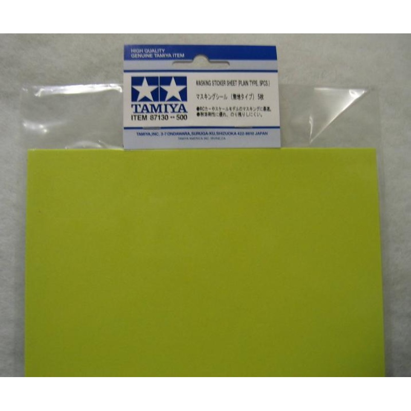 TAMIYA TOOLS / ACCESSORIES – MASKING SHEET PLAIN X 5
