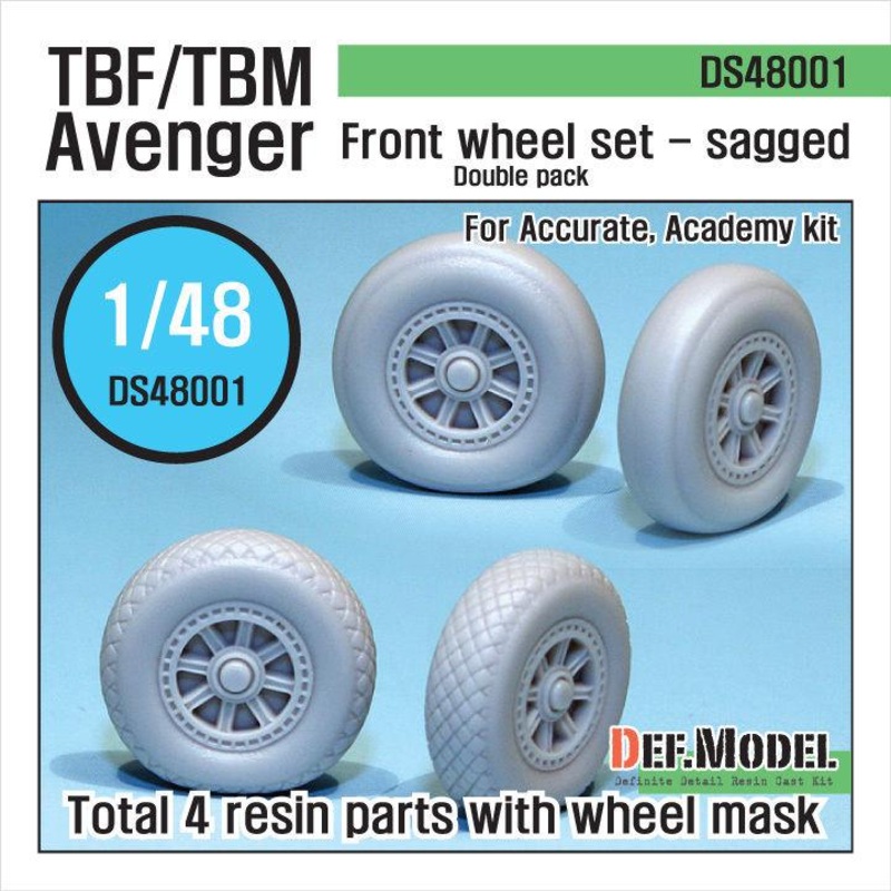 TBF/TBM Avenger Sagged Wheel set (for A.M. 1/48)