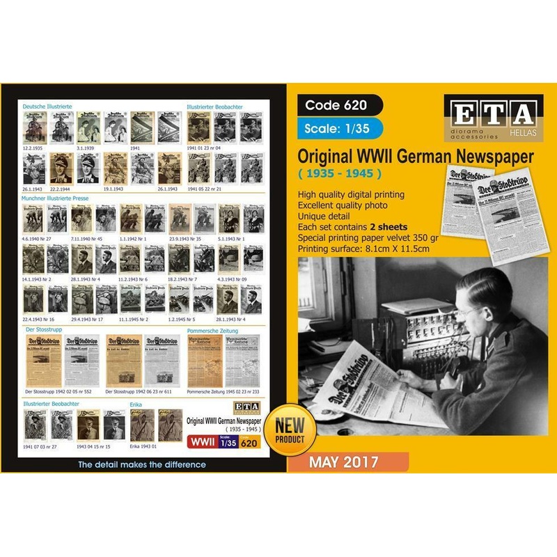 WW II Original German newspapers ( 1935 – 1945 ) – cover 1/35 scale