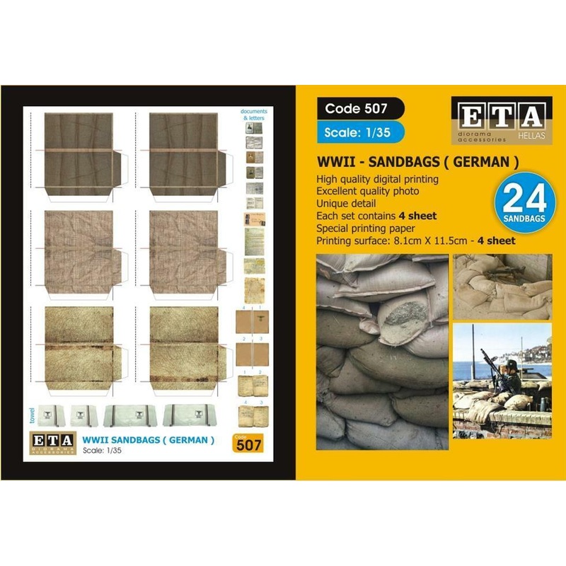WW II SANDBAGS GERMAN Suit scales 1/35