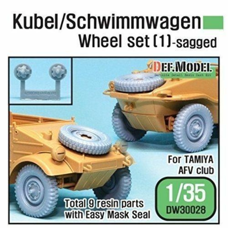 WW2 German VW Wheel set (for Tamiya 1/35)