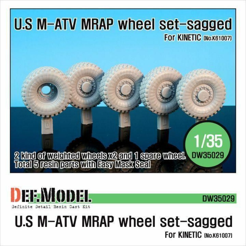 U.S M-ATV Sagged wheel set (for Kinetic 1/35)
