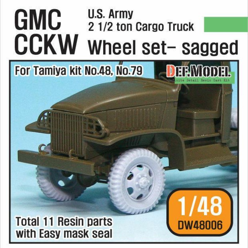 US Army GMC CCKW Wheel set (for Tamiya 1/48)