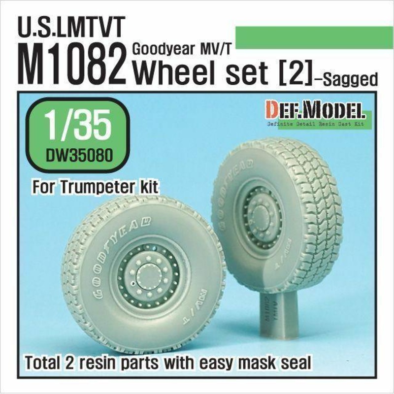 US M1082 LMTVT GY Sagged Wheel set-2 for Trumpeter 1/35)