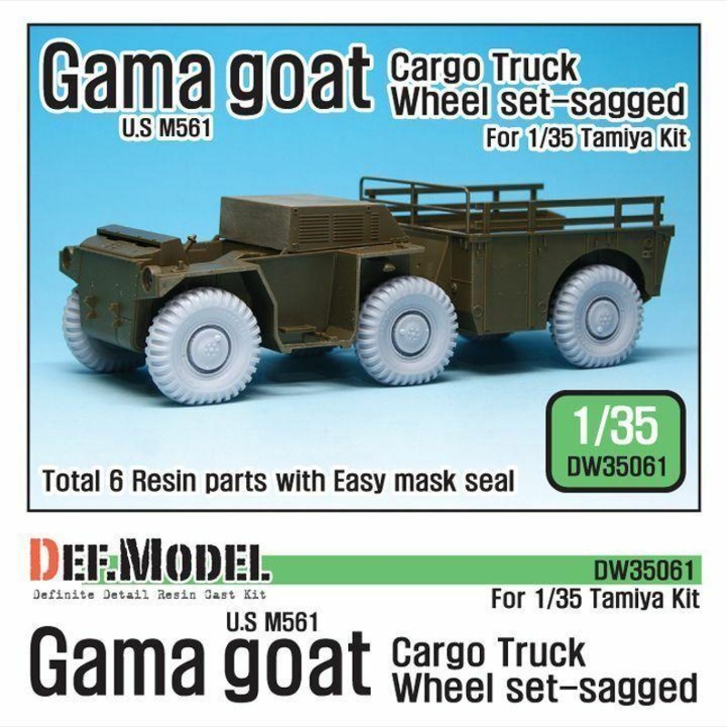 US M561 ‘Gama Goat’ Sagged Wheel set (for Tamiya 1/35)