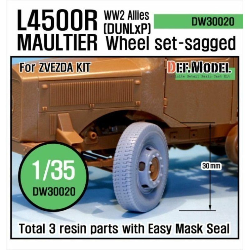 WW2 Allies L4500 Maultier Wheel-(DUNLxP) set (for Zvezda 1/35)
