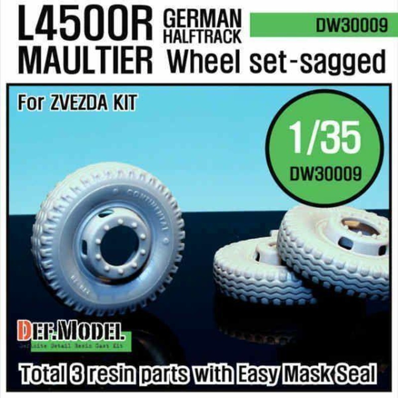 WW2 German L4500 Maultier Wheel set (for Zvezda 1/35)