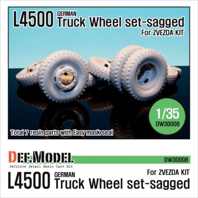 WW2 German L4500 Truck Wheel set (for Zvezda 1/35)