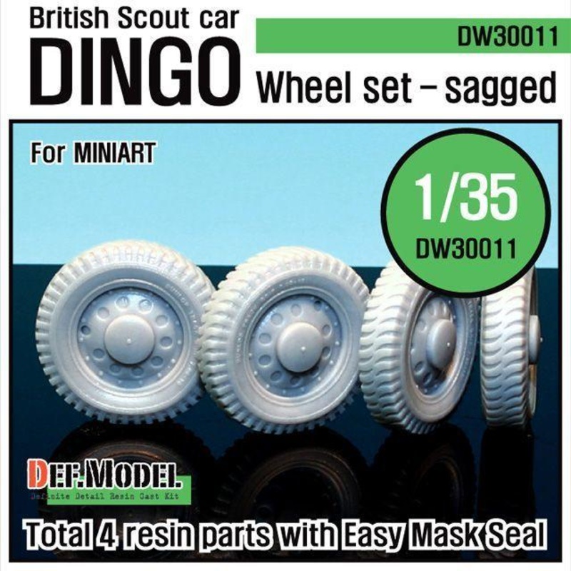 WW2 U.K. Dingo Wheel set (for Miniart 1/35)