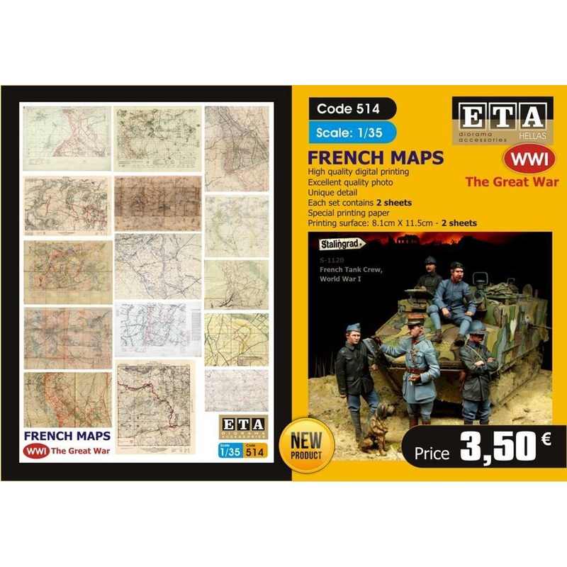WWI- FRANCH MAPS Suit scales 1/35