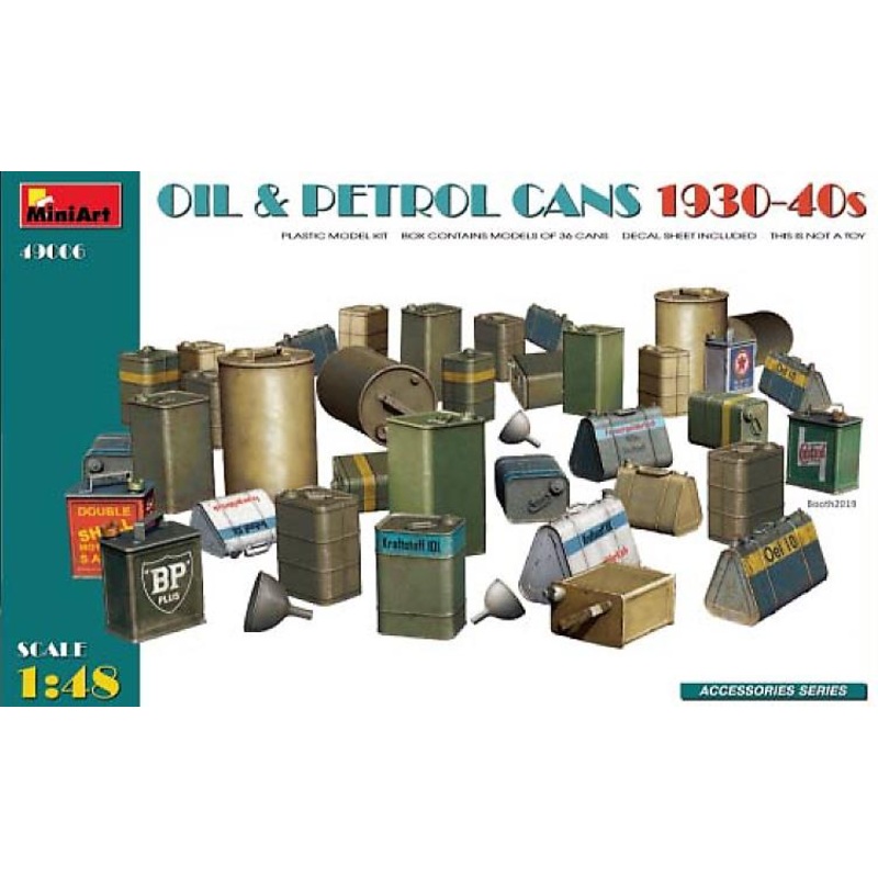 Miniart 1/48 WW2 OIL & PETROL CANS 1930-40s