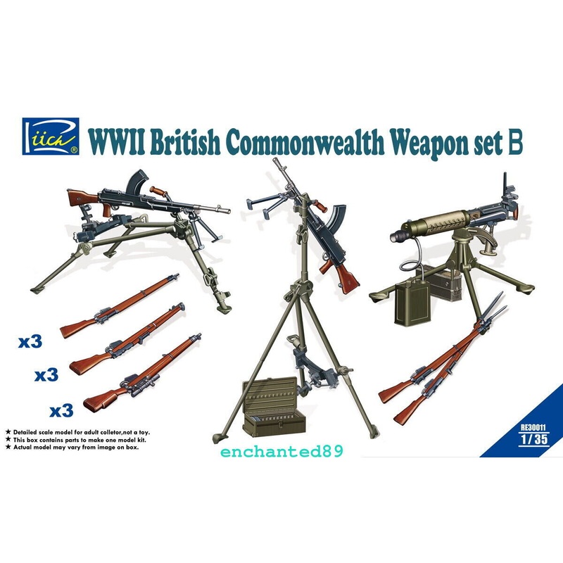 RIICH 1/35 WW2 British Commonwealth Weapon Set B