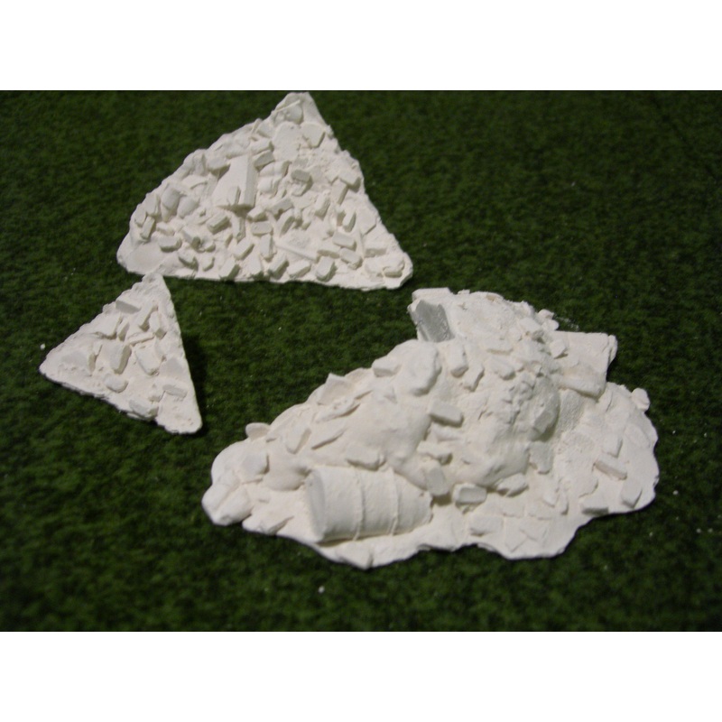 Wargaming Warhammer 28mm Blot Action Rubble pack #2 Corner piles (3 pack)