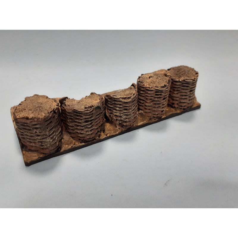 Wargaming Warhammer 28mm Wicker Gabion Damaged trench section battlefield accessory (Straight)