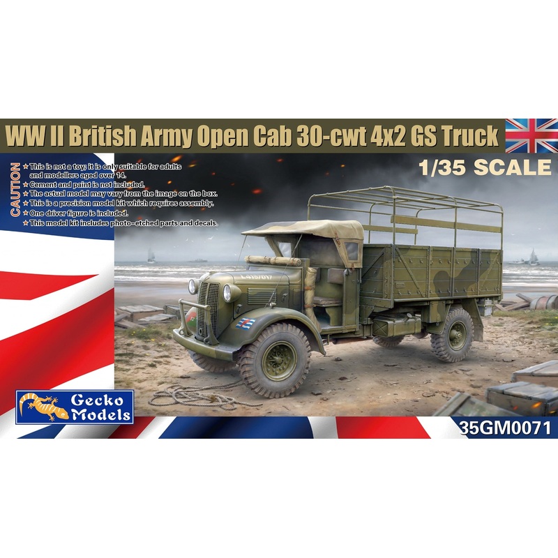 Gecko 1/35 scale WWII British Army Open Cab 30-cwt 4×2 GS Truck