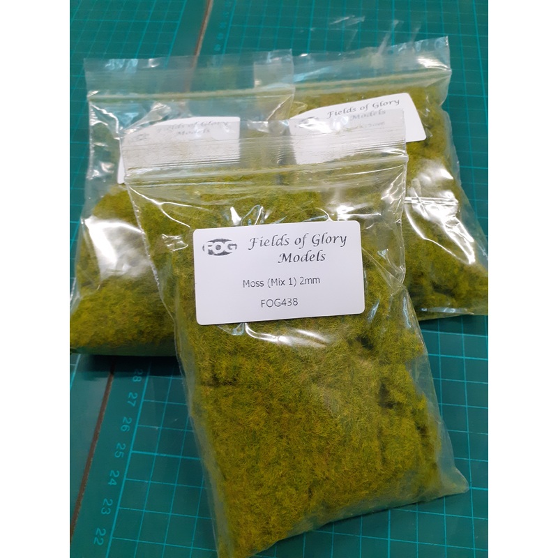 Nylon static grass Moss Grass pack (3 x 30g pack 2mm,4mm + 6mm lengths)