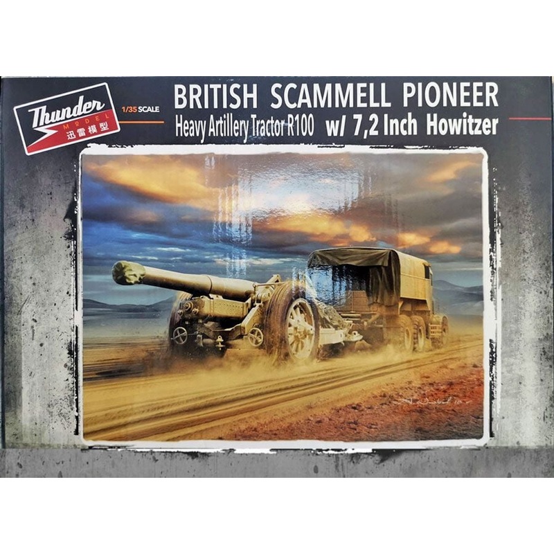 Thunder models 1/35 Scammell Pioneer R100 Artillery Tractor with 7.2 inch Howitzer