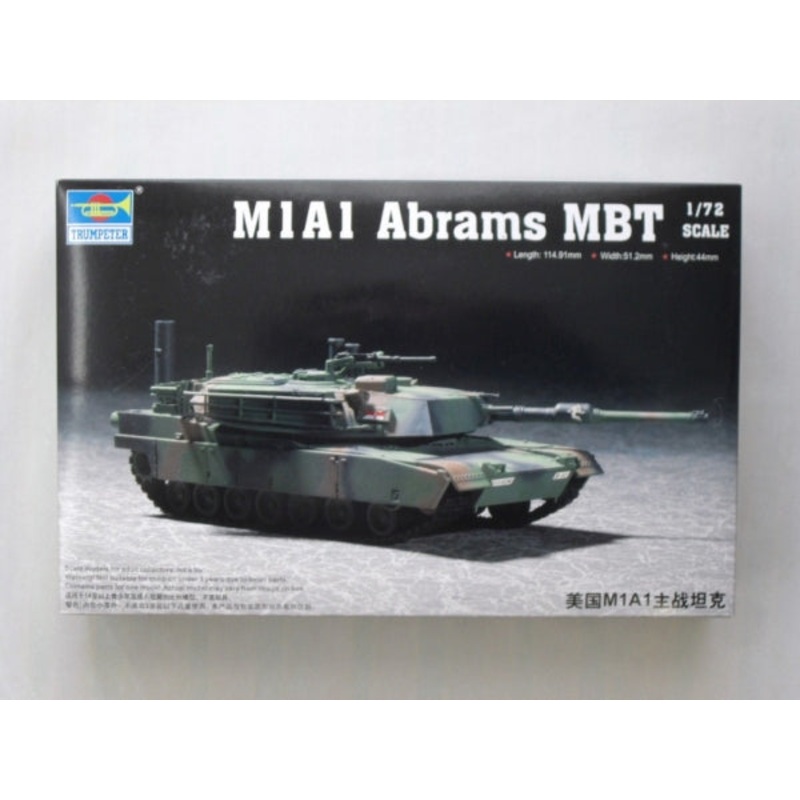 Trumpeter 07276 1:72nd scale M1A1 Abrams MBT