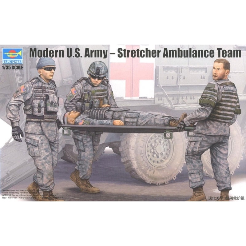 Trumpeter 1/35 Modern U.S. Army Stretcher Ambulance Team (4 figures)