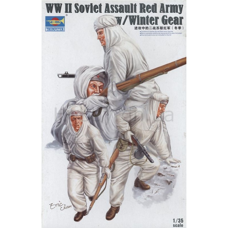 Trumpeter 1/35 WW2 Soviet assault Soldiers in winter gear