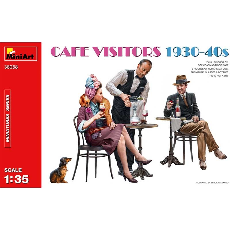 Miniart 1/35 Scale 1940’s era Cafe Visitors 1930’s-40’s Model kit