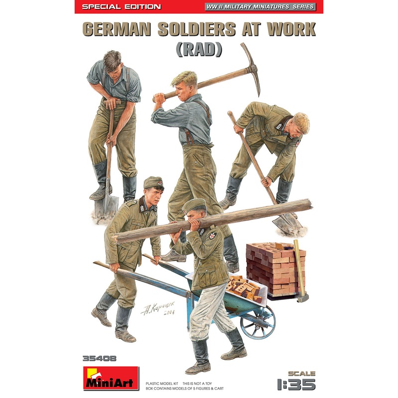 Miniart 1/35 scale WW2 GERMAN SOLDIERS AT WORK (RAD) SPECIAL EDITION