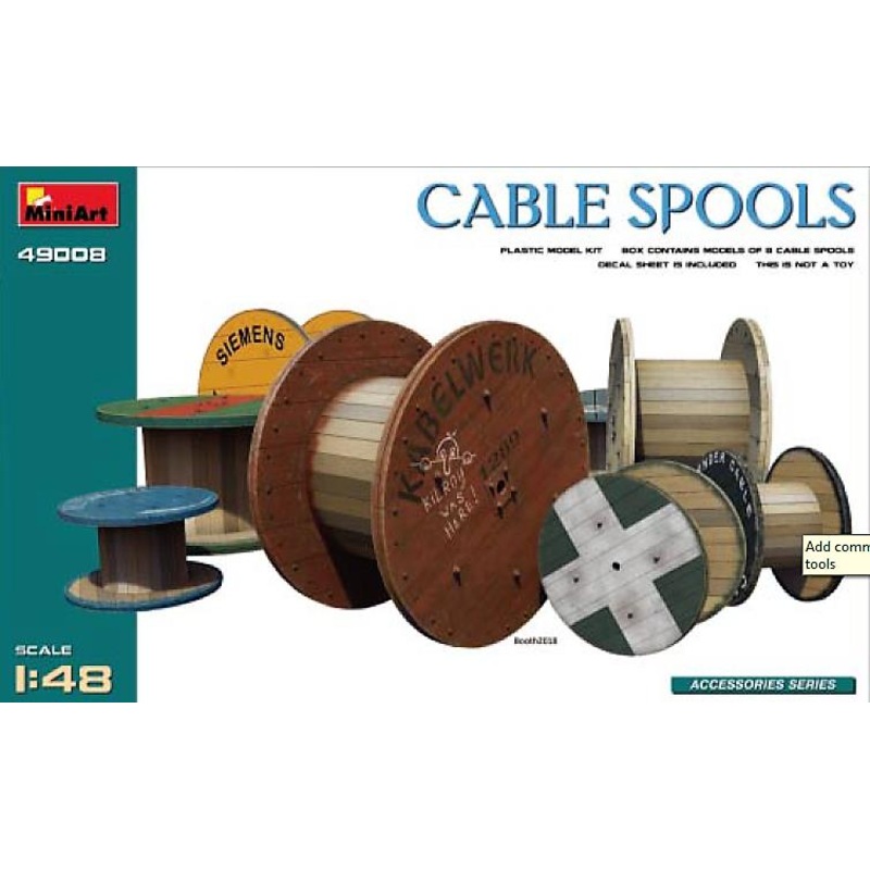 Miniart 1/48 WW2 CABLE SPOOLS