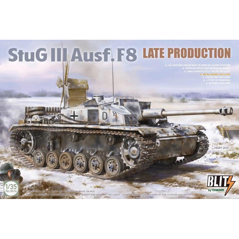 TAKOM 1/35 WW2 German StuG III Ausf. F8 Late Production