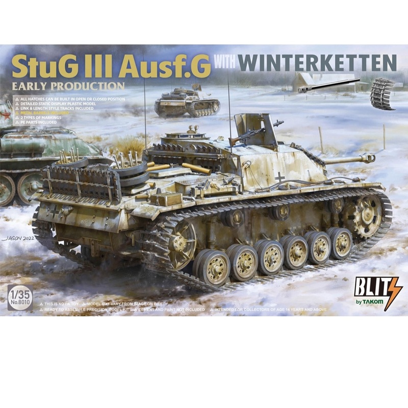 TAKOM WW2 German 1/35 StuG.III Ausf.G early production with Winterketten