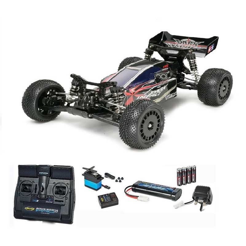 Tamiya Electric DF-03 Dark Impact 4WD Buggy Kit starter pack