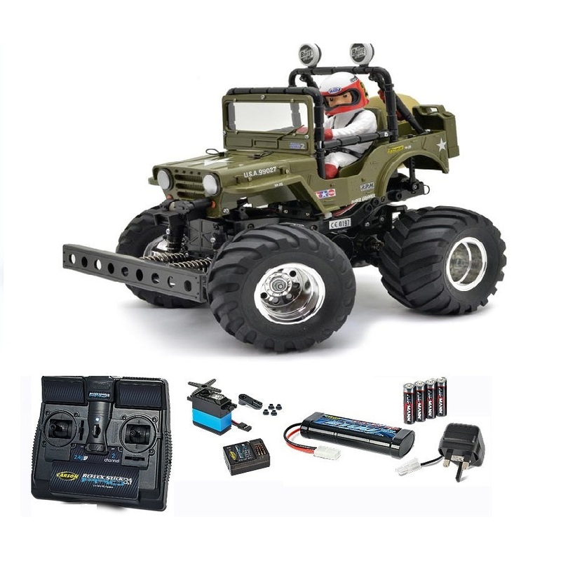 Tamiya RC Radio Control Car 1/10 Electric Wild Willy 2 Jeep Kit starter pack