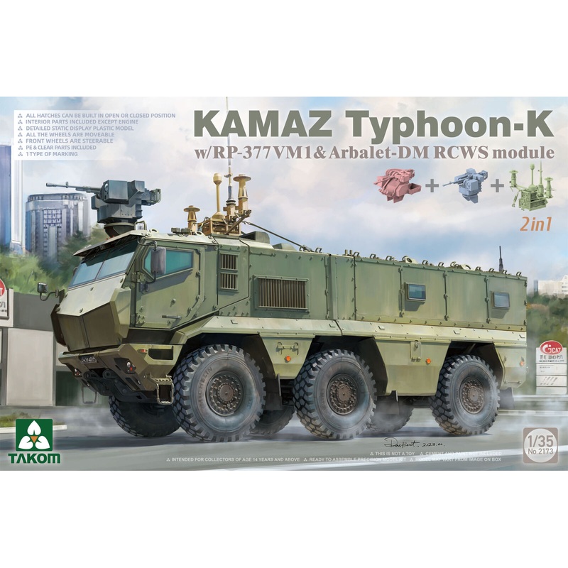 TAKOM 1/35 KAMAZ Typhoon-K w/ RP-377VM1 & Arbalet 2in1