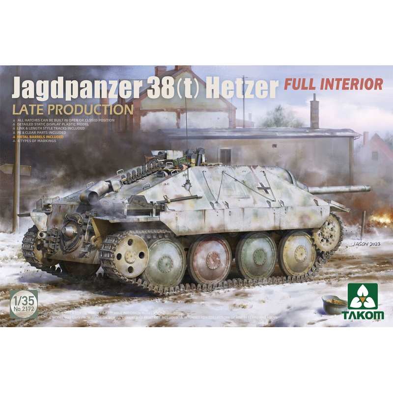 TAKOM 1/35 WW2 German tank Jagdpanzer 38(t) Hetzer LATE w/ Full Interior