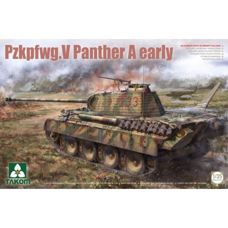 TAKOM 1/35 WW2 German tank PzKpfwg. V Panther A early