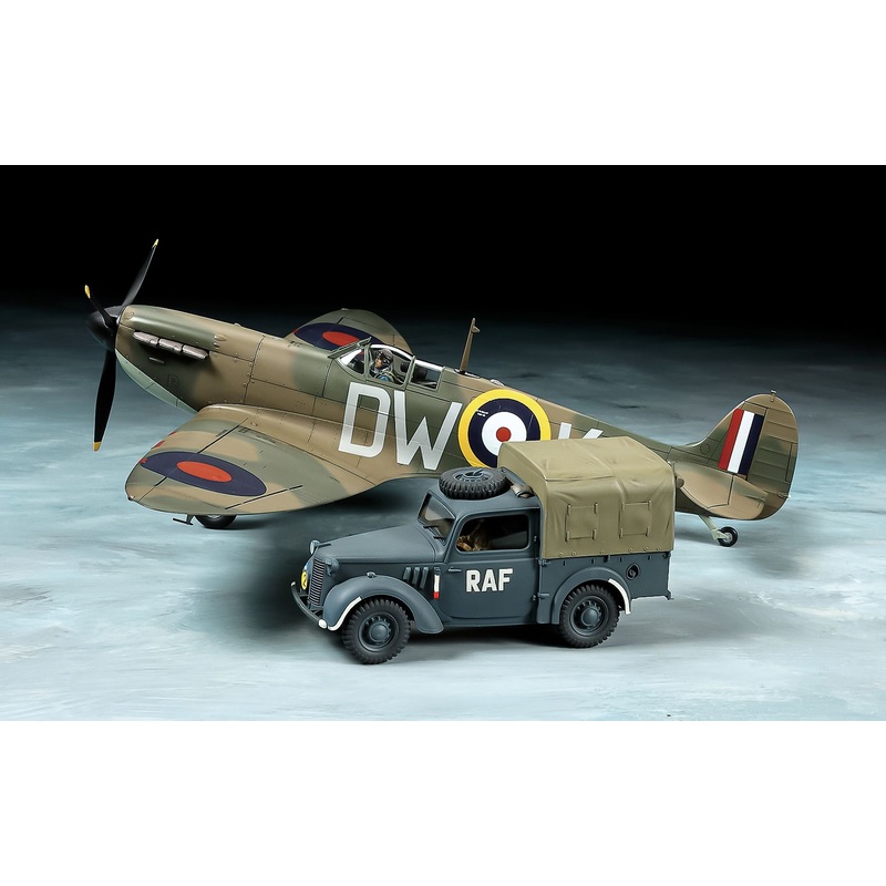 Tamiya 1/48 WW2 RAF Spitfire Mk.I + Austin Tilly 10HP truck