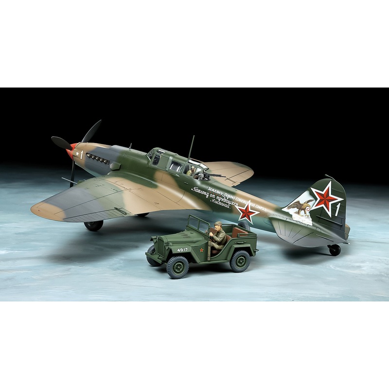 Tamiya 1/48 WW2 Soviet Russian IL-2 & GAZ-67B plane and jeep