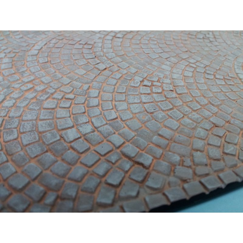 1/24 Scale display base #7 Fan pattern cobble street resin 200mm by 270mm