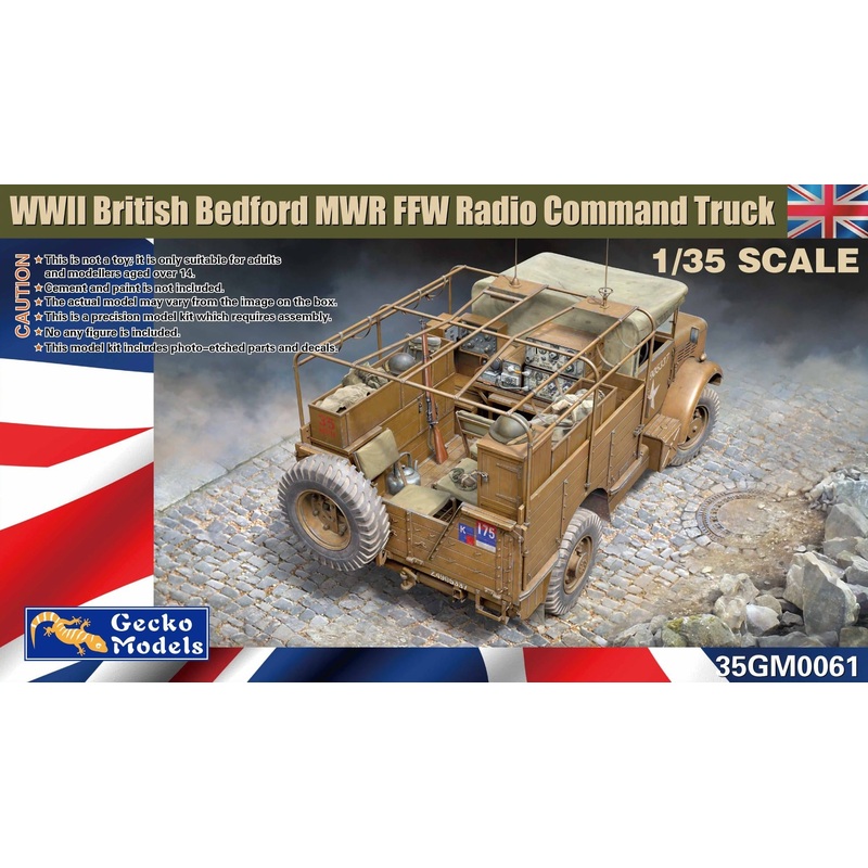 Geckco 1/35 scale WW2 British Bedford MWR radio command truck
