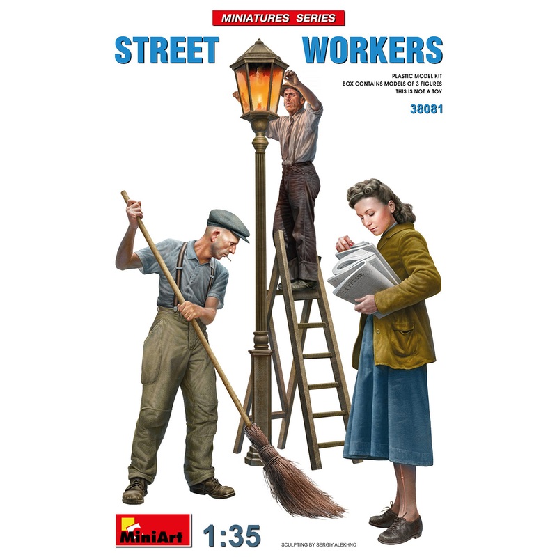 Miniart 1/35 scale STREET WORKER figure set