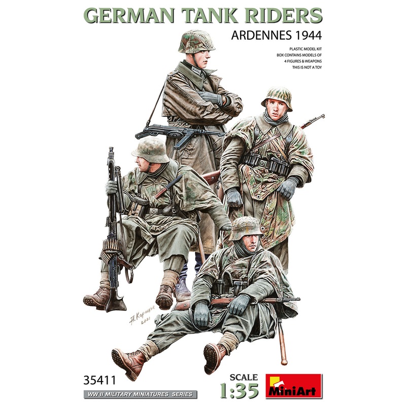 Miniart 1/35 WW2 GERMAN TANK RIDERS. ARDENNES 1944