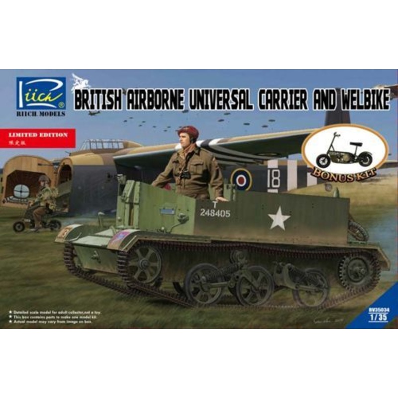 Riich 1/35 WW2 British Universal Carrier Mk.III & Welbike Mk.2