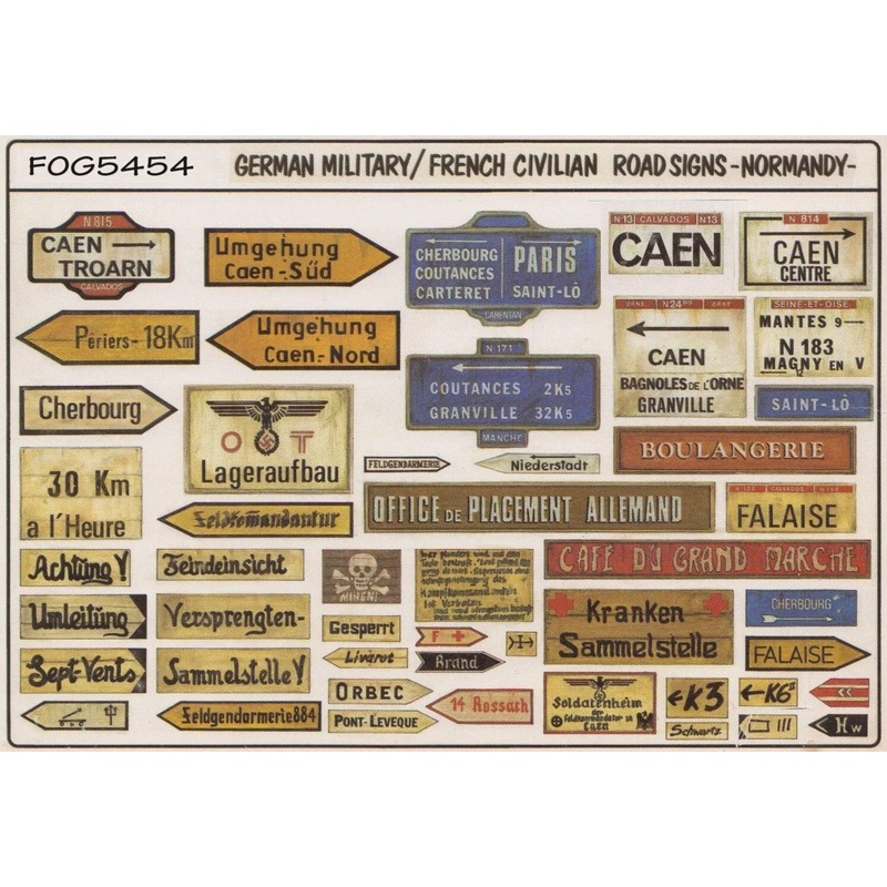FoG Models 1/35 French civilian / German Military signs Normandy 1944